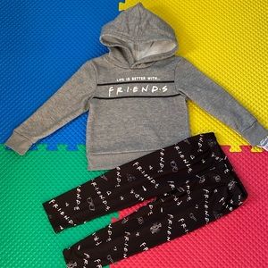 Girl clothes Friends hoodie matching set size 4